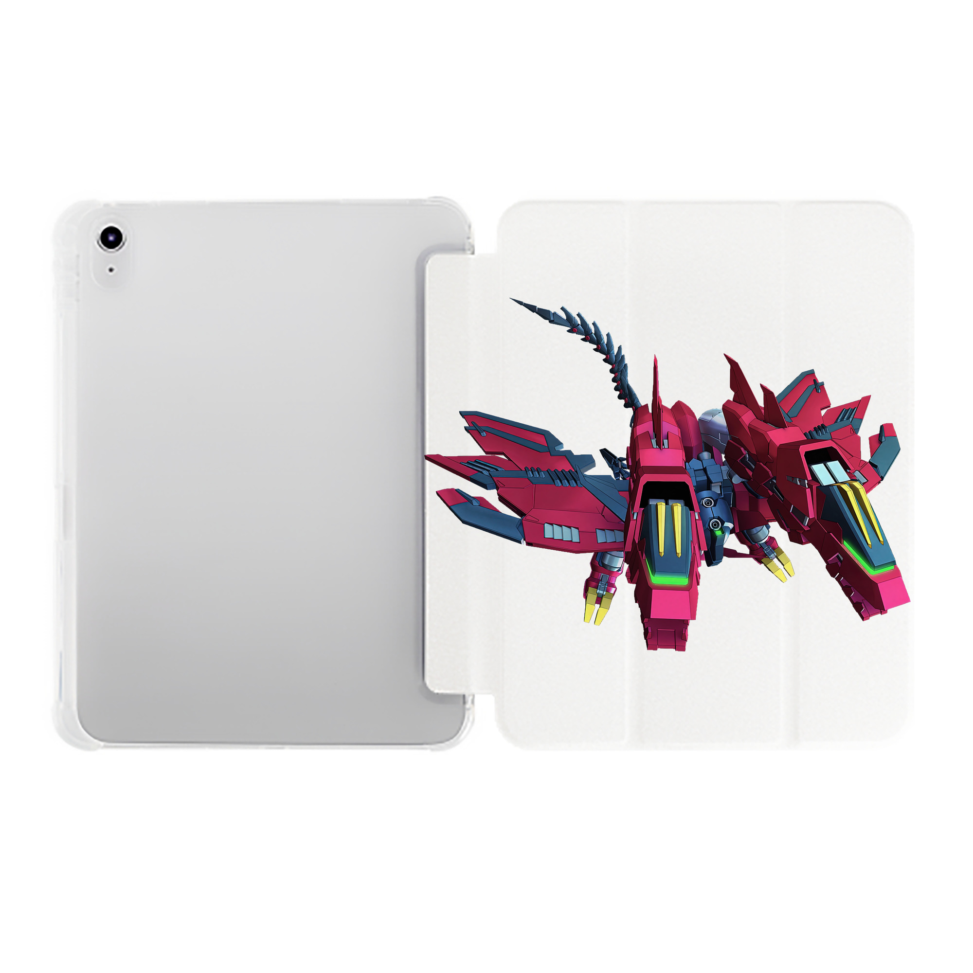 （画像用） 機動戦士ガンダム Mobile Suit Gundam IPad ケース ペン収納付き 三つ折りスタンド PUレザー×シリコン 対応機種9.5/10.5/10.9インチ